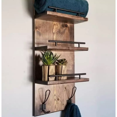 Whitehurst 3 Piece Cedar Solid Wood Floating Shelf with Reclaimed Wood