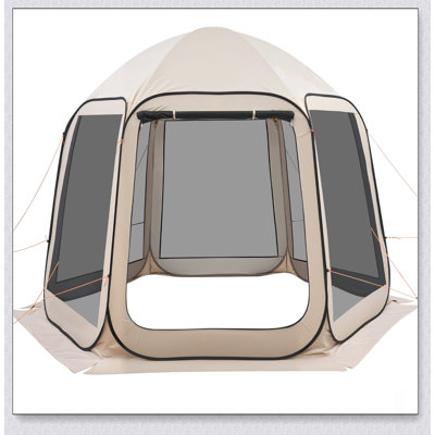 Spacious 10 x 9.2 ft Pop Up Screen Tent for 4-8 People, Portable Canopy with Carry Bag and Insect Protection