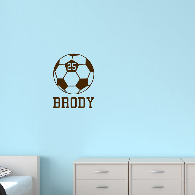 Adhésif décoratif ballon de soccer, Oui, Brun chocolat