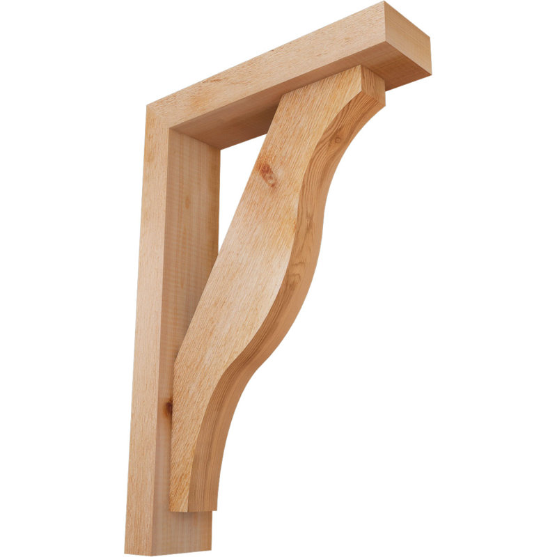 Support Funston Block avec support décalé, 24x16, Cèdre rouge occidental de l 4 po (scié brut)
