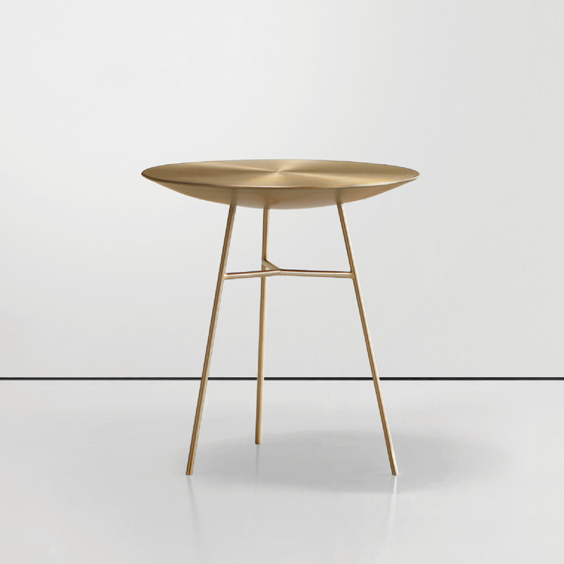 Bassa End Table, Brushed, 18" H x 20" W x 20" D