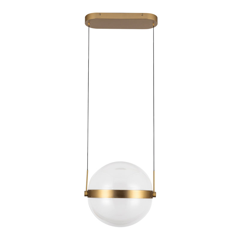 Pisces 1 - Light LED Pendant, Brushed Gold
