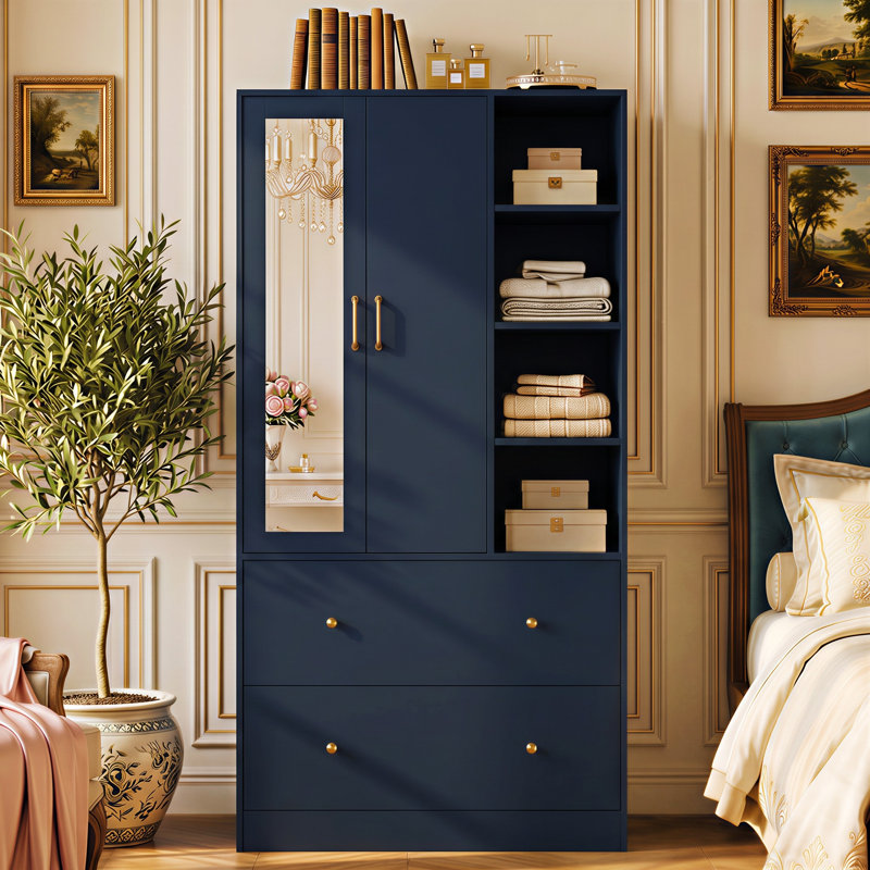 Armoire de chambre Raybin, Bleu