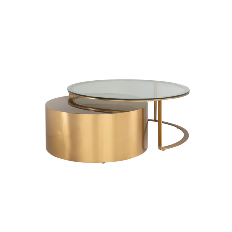 Orlan Glass Top Nesting Coffee Table
