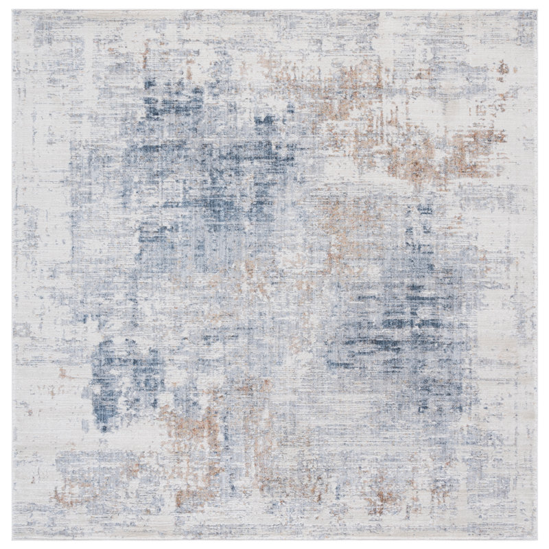 Scarlett 412 Performance Abstract Rug, Square 6'7"