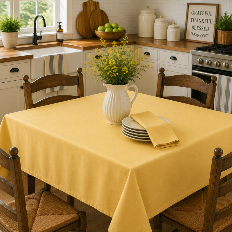 36 po x 36 po Nappe jaune, 36"x36" Sq.