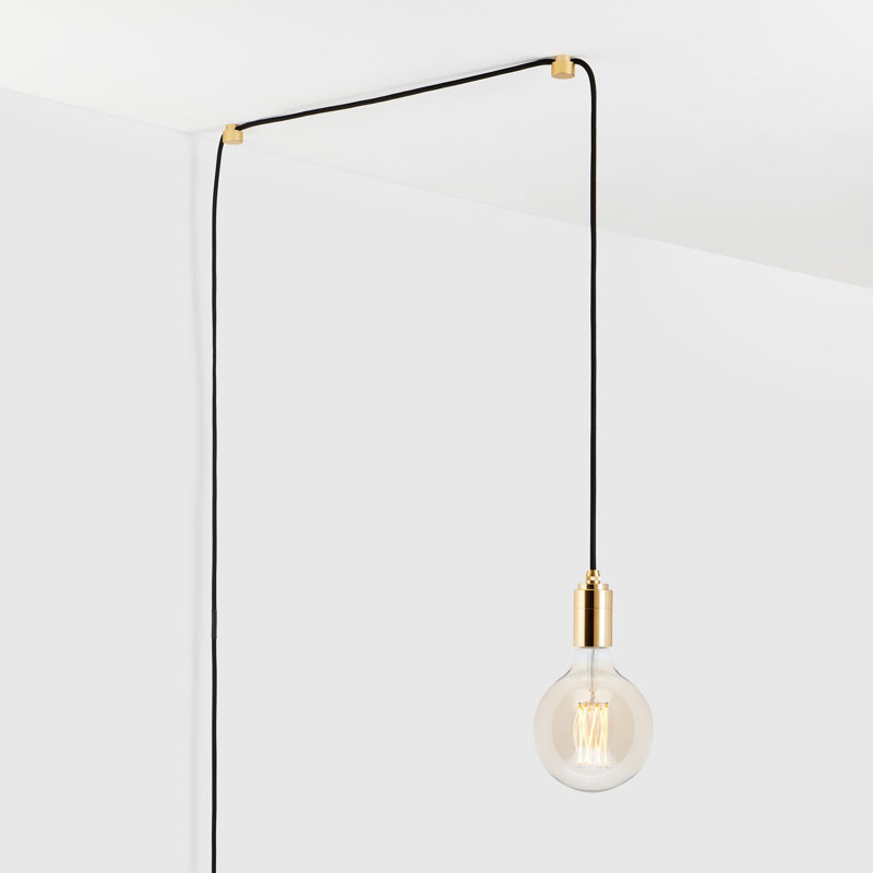 Luminaire suspendu à 1 lumière Gaia, Laiton