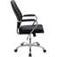 Chaise de bureau moderne à hauteur réglable noire avec pivot et espace inclinable