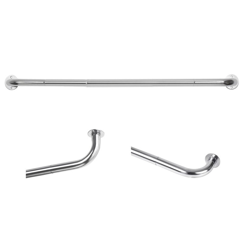 Premium Extendable Blackout Curtain Pole, Chrome, 70-120 Cm
