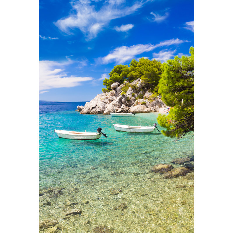Amazing Beach in Brela 1 Piece Wrapped Canvas Wall Art, 30cm H x 20cm W x 3.8cm D