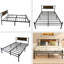 Geissler Metal Bed Frame with Wood Panel Headboard-114532096-123834357