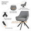 Gefjun 46cm H Upholstered Metal Upholstered Back Armchair-120033217