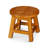 Maple Leaf Wooden Step Stool In Natural - And Charming With Decoration, Versatile For Living Space-1494013130
