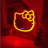 Hello Kitty Kawaii Lighted Makeup Mirror with Adjustable Tilt and Sturdy Metal Base, Lighting Change Button