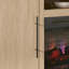 Meuble télé moderne incurvé Chantelle de 70 po avec foyer électrique intelligent duraflame®, commande vocale et application Alexa, chêne côtier-128929305