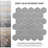 Metro 2" Hex Glossy 11-1/8 " x 12-5/8 " Porcelain Mosaic Floor and Wall Tile-48213203