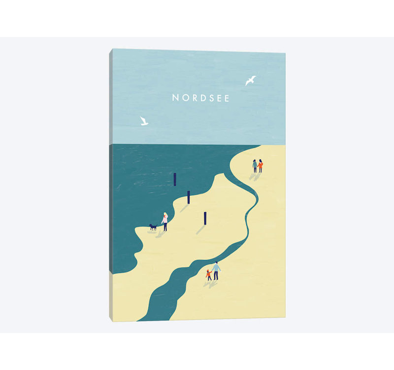 « nordsee », impression sur toile, H 60 po x l 40po x P 1,5 po, Pas de tapis, Toile tendue