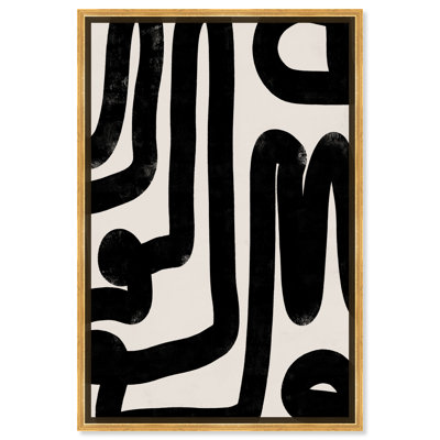 Modern Bold Brush Stroke Lines Print