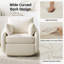 Chaise d'appoint moderne pivotante à 360 ° avec revêtement Sherpa Boucle (ensemble de 2)-263872738