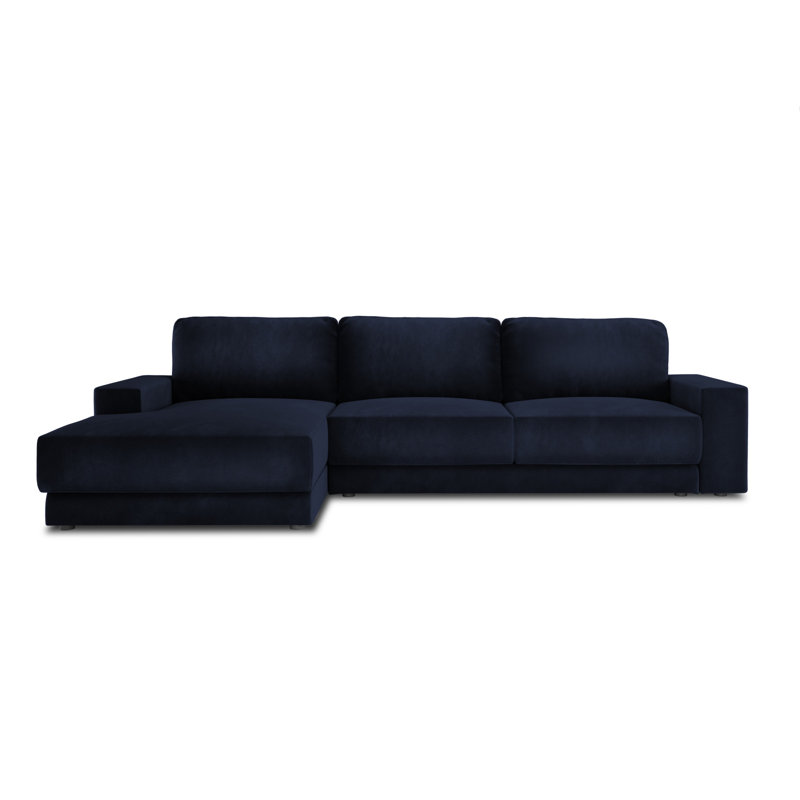 Donatella 6 Seater Sofa Bed, Left Hand Facing, Blue Velvet