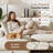 Aarden 110'' Modular Cloud Sectional Sofa 3-Seat with A Storage Ottoman-592528178-592528181-592528180