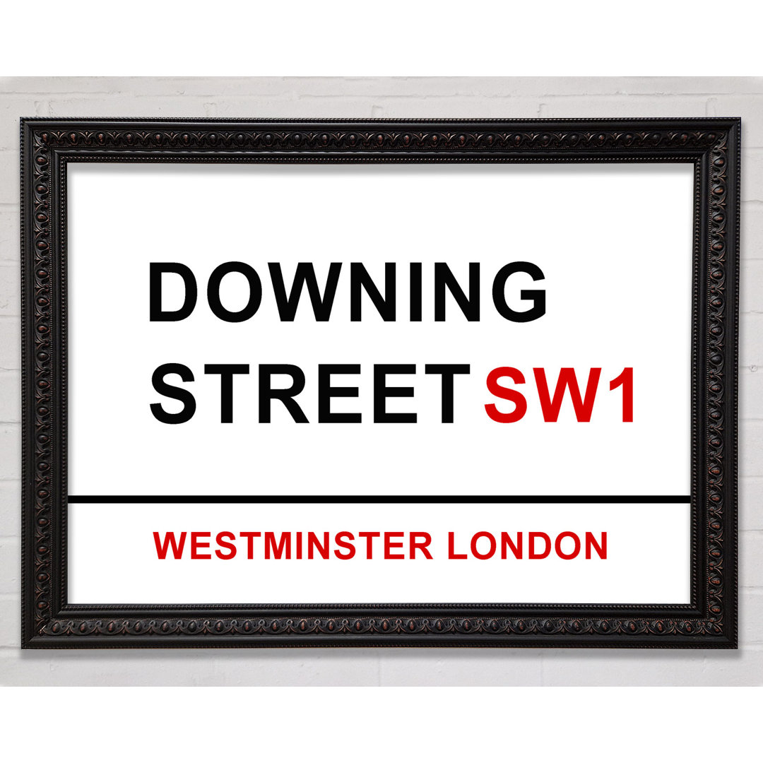 Downing Street Signs - Einzelne Bilderrahmen Kunstdrucke