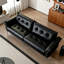 Canapé modulaire noir en similicuir-1954335060