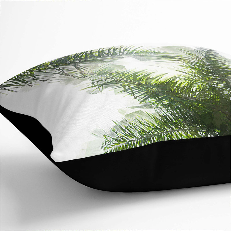 Square Throw Cushion, Black, 55cm H x 55cm W x 20cm D