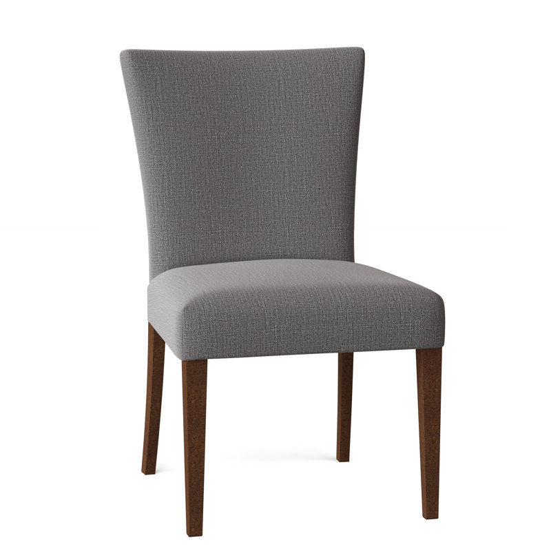 Chaise d'appoint rembourrée Jazla, Gris anthracite performance, Miel et bouleau
