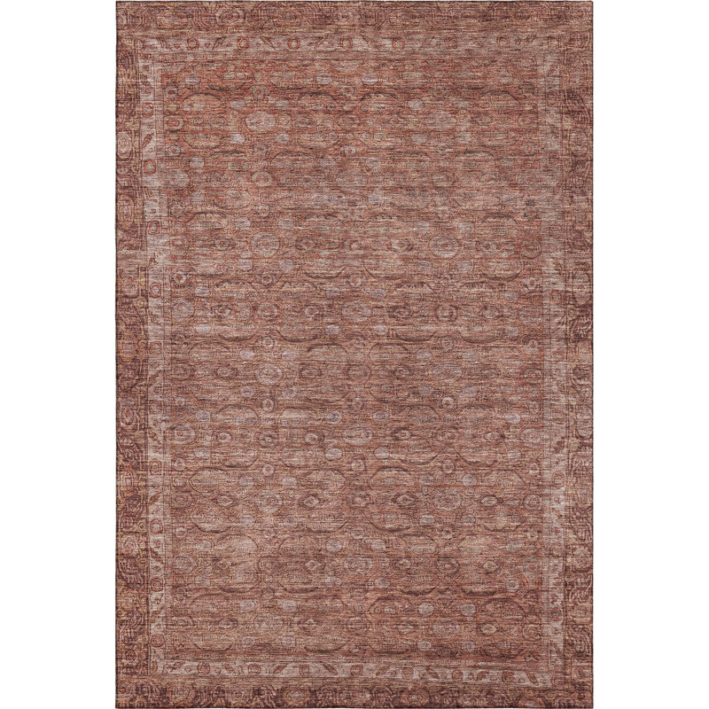 Premium Machine Washable Lubbers AMF1762 Border Rug, Rectangle 10' x 14'