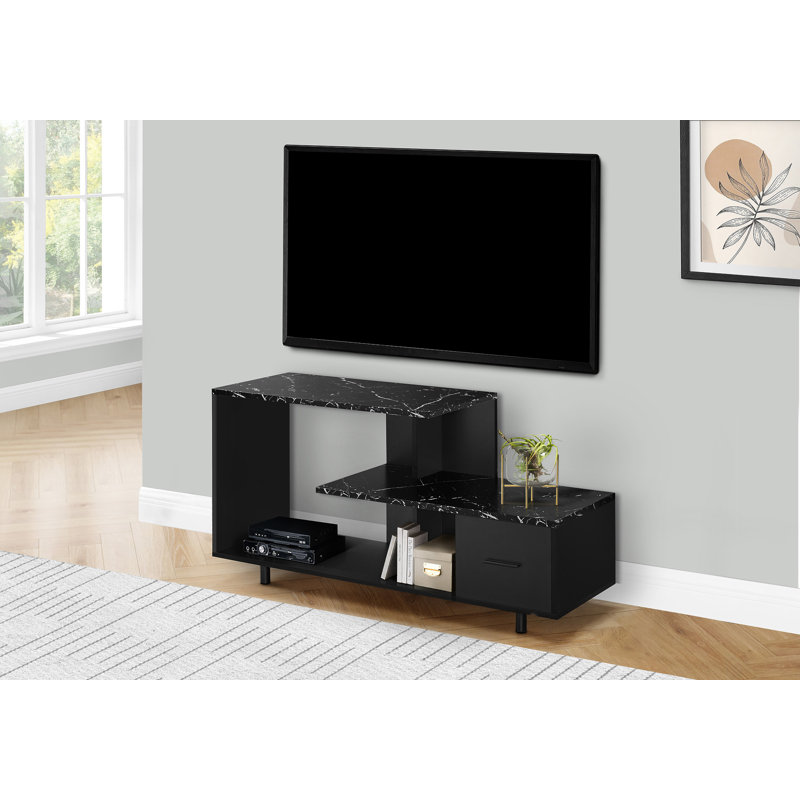 Dunagan Unfinished TV Stand for TVs up to 88", Black