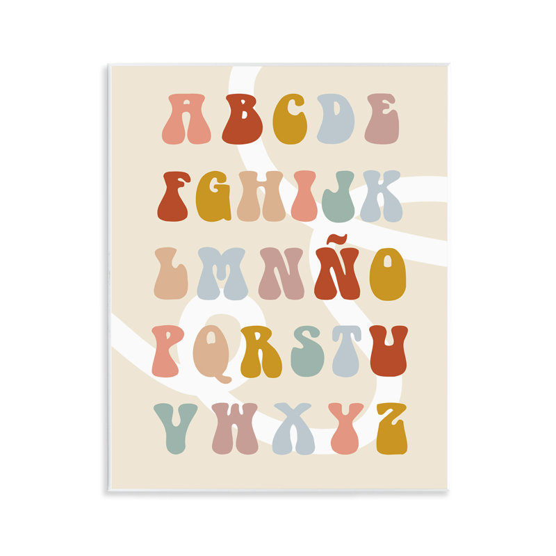 Abstrait, art abstrait alphabet espagnol ABC, par Lil 'Rue
