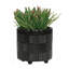 Textured Planters, Shiny Black Finish for Modern and Elegant Home Decor