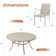 60" Patio dining set with Metal Round Dining Table and Stackable Armrest Dining Chairs