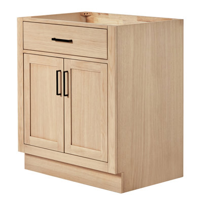 Osoria 30'' Solid Wood Single Bathroom Vanity Base Only, Base Cabinet without Top
