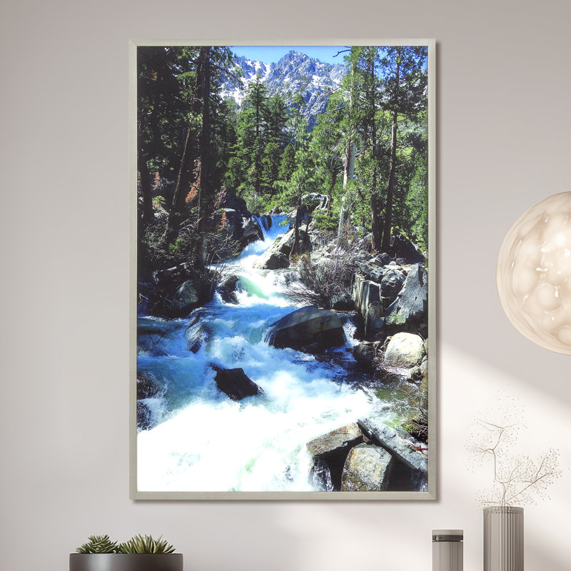 « eagle falls »-reproduction de photo sur verre encadrée