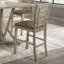 Ensemble de 2 chaises de salle à manger à hauteur de comptoir de style rustique moderne en bois massif
