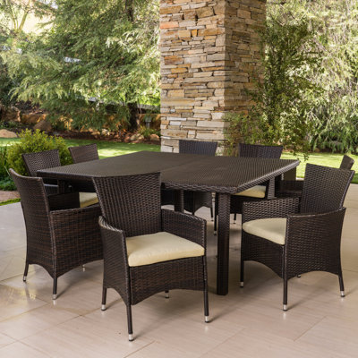 Eaddy 9 Piece Dining Set with Cushions