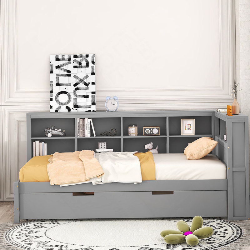 Daybed With Trundle, Daybed With Storage Shelf