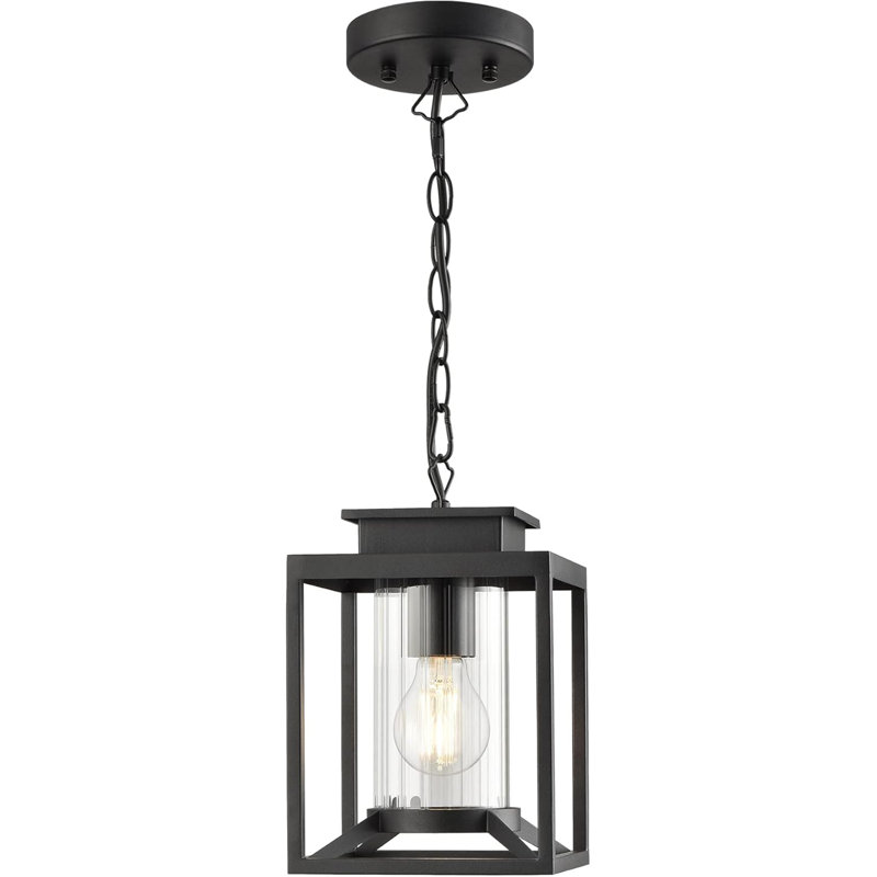 Luminaire suspendu d'extérieur moderne en verre E26