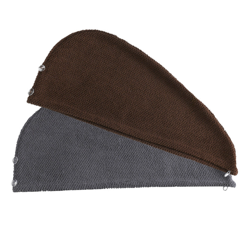 Ensemble de serviettes 2 pièces 100% coton, Gris / brun