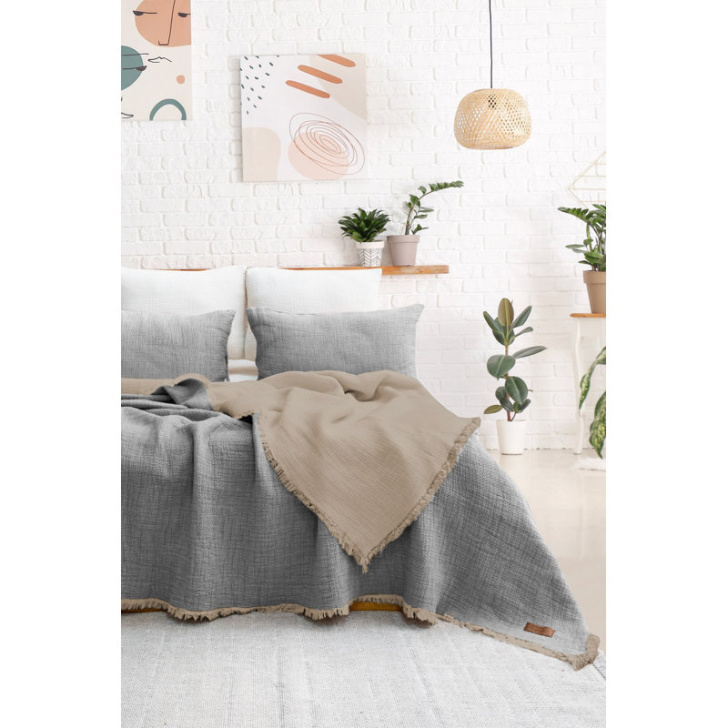 Ensemble de couvre-lit double, Gris