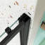 Porte de douche coulissante décorative noir mat moderne pour salle de bain