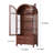 Freestanding Arch Display Cabinet with 3-Color Light Modes and Motion Sensor-1827521477