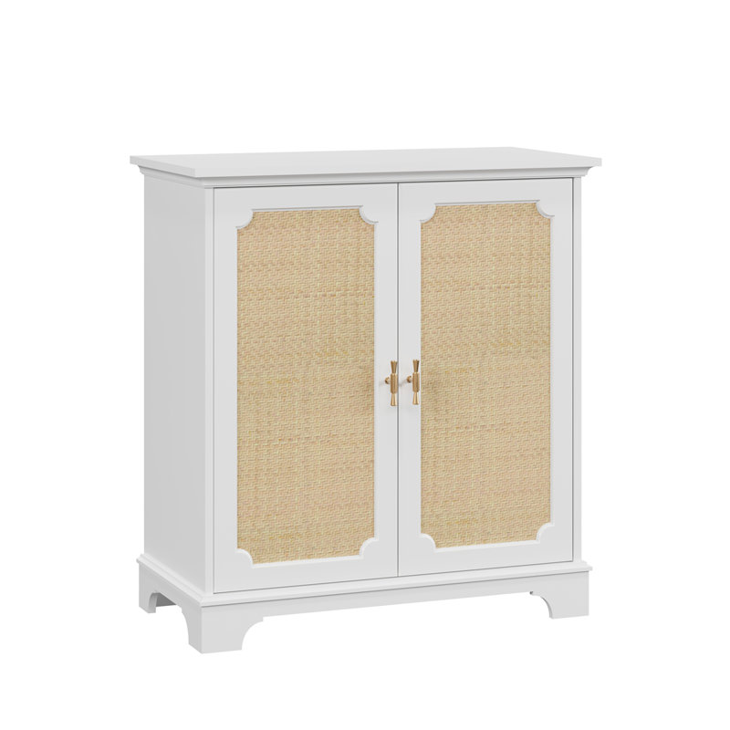 Console avec portes en rotin