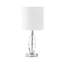 Aanyah 44.5cm Living Room Table Lamp with Crystal Glass Base, Bedside Buffet Lamp with Linen Shade