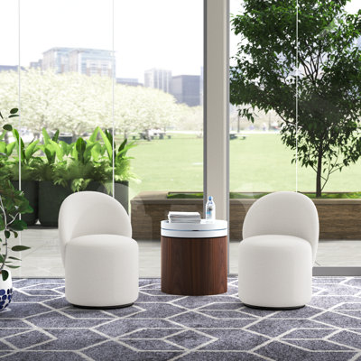 Annielise Upholstered Swivel Barrel Chair