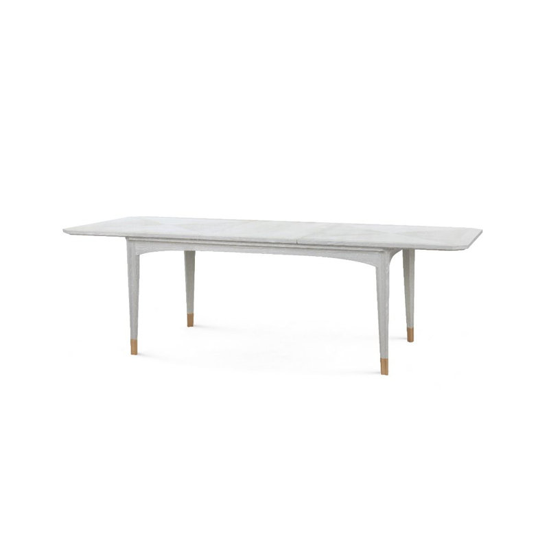 Bertram Oak Extendable Dining Table, Soft Gray