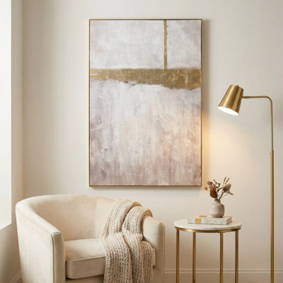Blair Abstract Gold Framed Canvas Wall Art