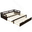 Lit de jour extensible avec couchette, lit de jour en bois avec couchette